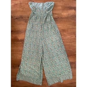 Wide Leg Jumpsuit with Sweetheart Neckline